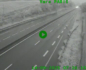 Caméra routière sur l'autoroute A20 à Saint-Hilaire-Bonneval, au sud de Limoges. Vue orientée vers Paris