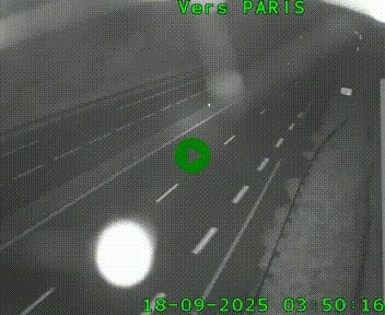 Caméra routière sur l'autoroute A20 à Saint-Hilaire-Bonneval, au sud de Limoges. Vue orientée vers Paris
