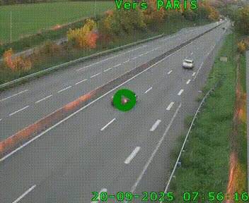 Caméra routière sur l'autoroute A20 à Saint-Hilaire-Bonneval, au sud de Limoges. Vue orientée vers Paris