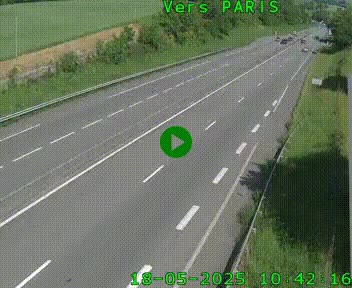 <h2>Caméra routière sur l'autoroute A20 à Saint-Hilaire-Bonneval, au sud de Limoges. Vue orientée vers Paris</h2>