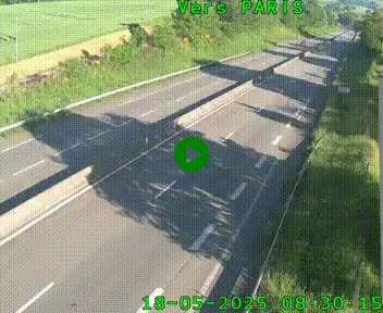 <h2>Caméra routière sur l'autoroute A20 à Saint-Hilaire-Bonneval, au sud de Limoges. Vue orientée vers Paris</h2>