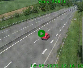 <h2>Caméra routière sur l'autoroute A20 à Saint-Hilaire-Bonneval, au sud de Limoges. Vue orientée vers Paris</h2>