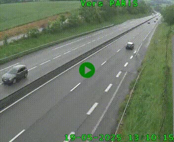 <h2>Caméra routière sur l'autoroute A20 à Saint-Hilaire-Bonneval, au sud de Limoges. Vue orientée vers Paris</h2>