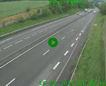 <h2>Caméra routière sur l'autoroute A20 à Saint-Hilaire-Bonneval, au sud de Limoges. Vue orientée vers Paris</h2>