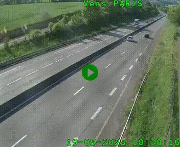 <h2>Caméra routière sur l'autoroute A20 à Saint-Hilaire-Bonneval, au sud de Limoges. Vue orientée vers Paris</h2>
