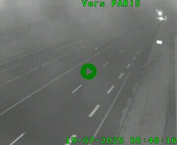 Caméra routière sur l'autoroute A20 à Saint-Hilaire-Bonneval, au sud de Limoges. Vue orientée vers Paris