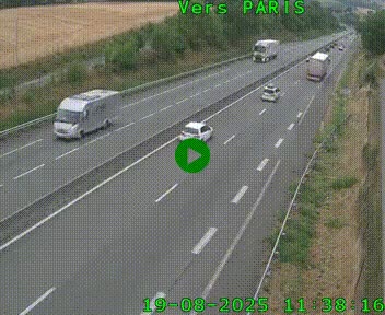 <h2>Caméra routière sur l'autoroute A20 à Saint-Hilaire-Bonneval, au sud de Limoges. Vue orientée vers Paris</h2>