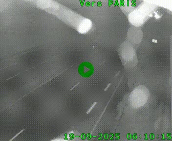 Caméra routière sur l'autoroute A20 à Saint-Hilaire-Bonneval, au sud de Limoges. Vue orientée vers Paris