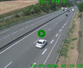 <h2>Caméra routière sur l'autoroute A20 à Saint-Hilaire-Bonneval, au sud de Limoges. Vue orientée vers Paris</h2>