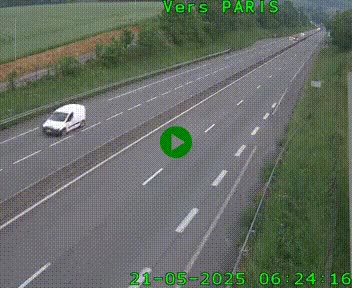 <h2>Caméra routière sur l'autoroute A20 à Saint-Hilaire-Bonneval, au sud de Limoges. Vue orientée vers Paris</h2>