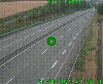 <h2>Caméra routière sur l'autoroute A20 à Saint-Hilaire-Bonneval, au sud de Limoges. Vue orientée vers Paris</h2>