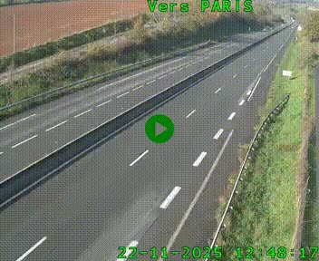 <h2>Caméra routière sur l'autoroute A20 à Saint-Hilaire-Bonneval, au sud de Limoges. Vue orientée vers Paris</h2>