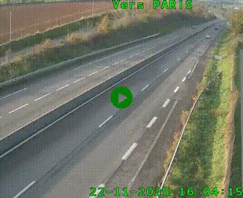 <h2>Caméra routière sur l'autoroute A20 à Saint-Hilaire-Bonneval, au sud de Limoges. Vue orientée vers Paris</h2>