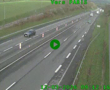 Caméra routière sur l'autoroute A20 à Saint-Hilaire-Bonneval, au sud de Limoges. Vue orientée vers Paris