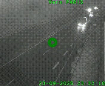 Caméra routière sur l'autoroute A20 à Saint-Hilaire-Bonneval, au sud de Limoges. Vue orientée vers Paris