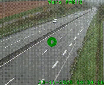 <h2>Caméra routière sur l'autoroute A20 à Saint-Hilaire-Bonneval, au sud de Limoges. Vue orientée vers Paris</h2>