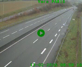 <h2>Caméra routière sur l'autoroute A20 à Saint-Hilaire-Bonneval, au sud de Limoges. Vue orientée vers Paris</h2>