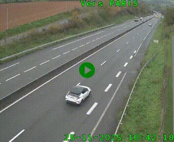 <h2>Caméra routière sur l'autoroute A20 à Saint-Hilaire-Bonneval, au sud de Limoges. Vue orientée vers Paris</h2>