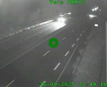 Caméra routière sur l'autoroute A20 à Saint-Hilaire-Bonneval, au sud de Limoges. Vue orientée vers Paris