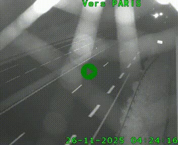 Caméra routière sur l'autoroute A20 à Saint-Hilaire-Bonneval, au sud de Limoges. Vue orientée vers Paris