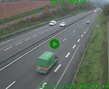 <h2>Caméra routière sur l'autoroute A20 à Saint-Hilaire-Bonneval, au sud de Limoges. Vue orientée vers Paris</h2>
