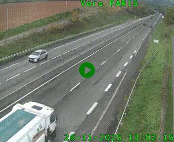 <h2>Caméra routière sur l'autoroute A20 à Saint-Hilaire-Bonneval, au sud de Limoges. Vue orientée vers Paris</h2>