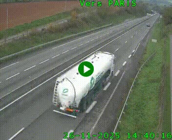 <h2>Caméra routière sur l'autoroute A20 à Saint-Hilaire-Bonneval, au sud de Limoges. Vue orientée vers Paris</h2>