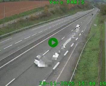 <h2>Caméra routière sur l'autoroute A20 à Saint-Hilaire-Bonneval, au sud de Limoges. Vue orientée vers Paris</h2>