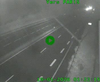 Caméra routière sur l'autoroute A20 à Saint-Hilaire-Bonneval, au sud de Limoges. Vue orientée vers Paris