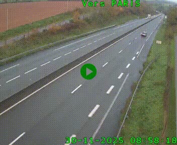 <h2>Caméra routière sur l'autoroute A20 à Saint-Hilaire-Bonneval, au sud de Limoges. Vue orientée vers Paris</h2>
