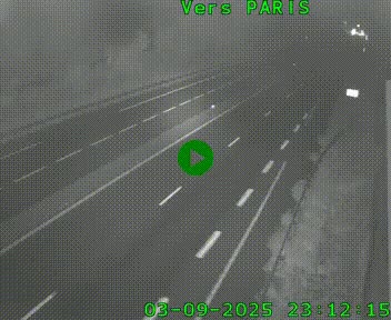 Caméra routière sur l'autoroute A20 à Saint-Hilaire-Bonneval, au sud de Limoges. Vue orientée vers Paris