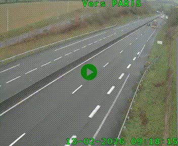<h2>Caméra routière sur l'autoroute A20 à Saint-Hilaire-Bonneval, au sud de Limoges. Vue orientée vers Paris</h2>