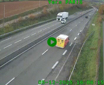 <h2>Caméra routière sur l'autoroute A20 à Saint-Hilaire-Bonneval, au sud de Limoges. Vue orientée vers Paris</h2>