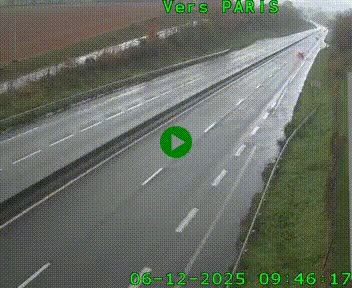 <h2>Caméra routière sur l'autoroute A20 à Saint-Hilaire-Bonneval, au sud de Limoges. Vue orientée vers Paris</h2>
