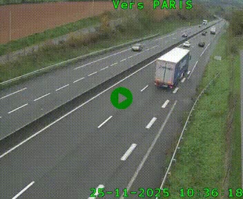 <h2>Caméra routière sur l'autoroute A20 à Saint-Hilaire-Bonneval, au sud de Limoges. Vue orientée vers Paris</h2>