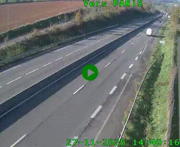 <h2>Caméra routière sur l'autoroute A20 à Saint-Hilaire-Bonneval, au sud de Limoges. Vue orientée vers Paris</h2>