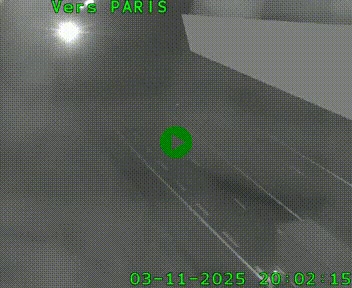 Caméra routière sur l'autoroute A20 à Saint-Pardoux-l'Ortigier, à la jonction avec l'A89. Vue orientée vers Paris