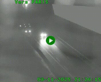 Caméra routière sur l'autoroute A20 à Saint-Pardoux-l'Ortigier, à la jonction avec l'A89. Vue orientée vers Paris