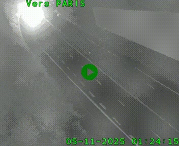 Caméra routière sur l'autoroute A20 à Saint-Pardoux-l'Ortigier, à la jonction avec l'A89. Vue orientée vers Paris