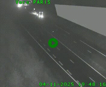 Caméra routière sur l'autoroute A20 à Saint-Pardoux-l'Ortigier, à la jonction avec l'A89. Vue orientée vers Paris