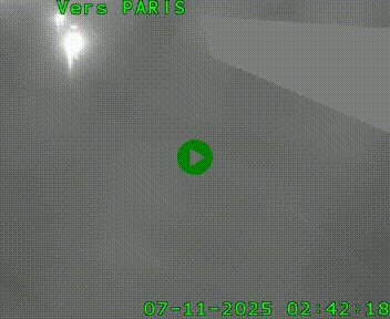 Caméra routière sur l'autoroute A20 à Saint-Pardoux-l'Ortigier, à la jonction avec l'A89. Vue orientée vers Paris