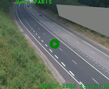 Caméra routière sur l'autoroute A20 à Saint-Pardoux-l'Ortigier, à la jonction avec l'A89. Vue orientée vers Paris
