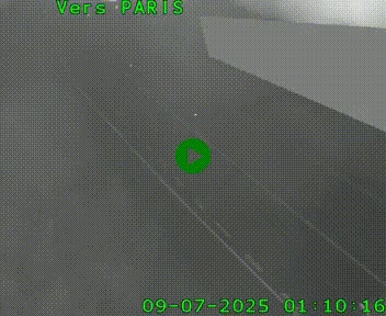 Caméra routière sur l'autoroute A20 à Saint-Pardoux-l'Ortigier, à la jonction avec l'A89. Vue orientée vers Paris