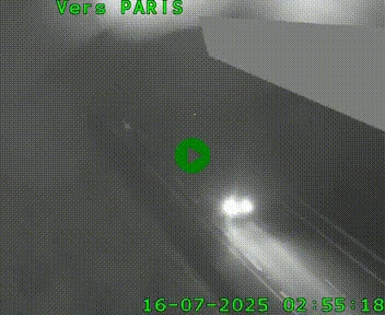 Caméra routière sur l'autoroute A20 à Saint-Pardoux-l'Ortigier, à la jonction avec l'A89. Vue orientée vers Paris