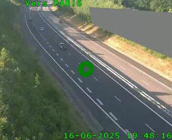 Caméra routière sur l'autoroute A20 à Saint-Pardoux-l'Ortigier, à la jonction avec l'A89. Vue orientée vers Paris