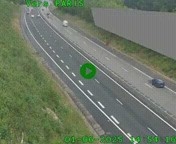 Caméra routière sur l'autoroute A20 à Saint-Pardoux-l'Ortigier, à la jonction avec l'A89. Vue orientée vers Paris