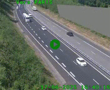 Caméra routière sur l'autoroute A20 à Saint-Pardoux-l'Ortigier, à la jonction avec l'A89. Vue orientée vers Paris