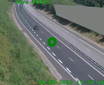 Caméra routière sur l'autoroute A20 à Saint-Pardoux-l'Ortigier, à la jonction avec l'A89. Vue orientée vers Paris