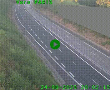 Caméra routière sur l'autoroute A20 à Saint-Pardoux-l'Ortigier, à la jonction avec l'A89. Vue orientée vers Paris