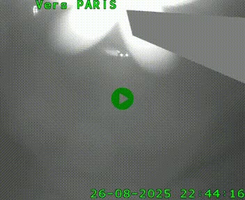 Caméra routière sur l'autoroute A20 à Saint-Pardoux-l'Ortigier, à la jonction avec l'A89. Vue orientée vers Paris